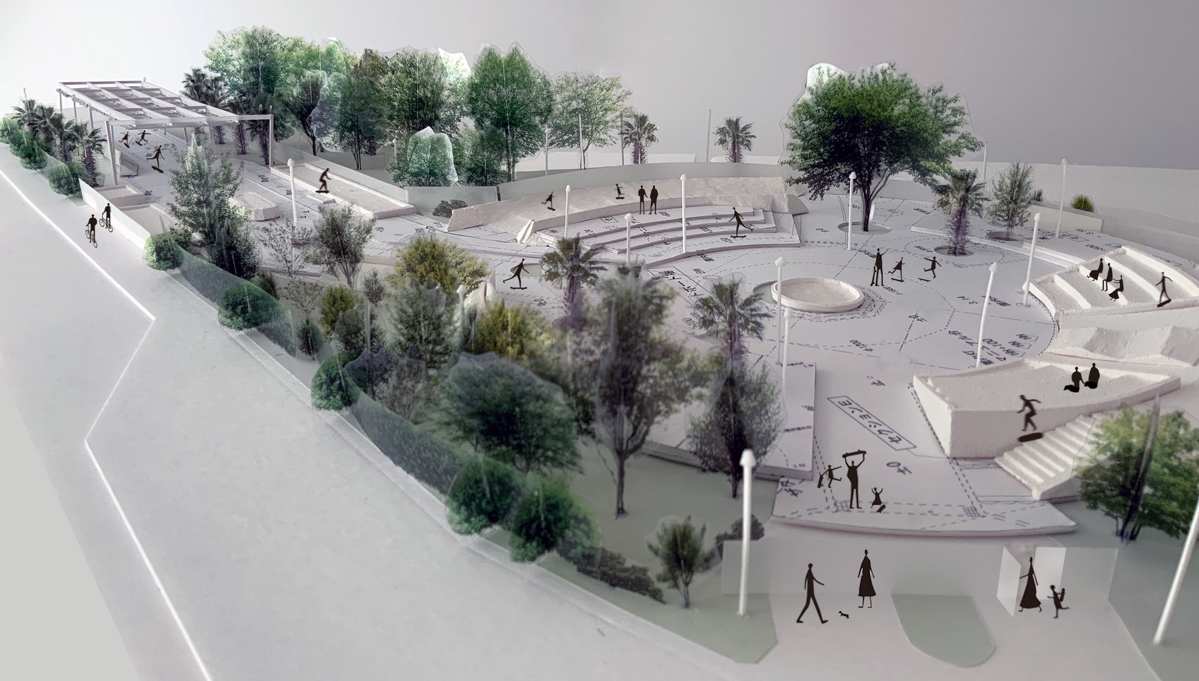 広島県呉市のポートピアパーク及び天応公園内のアーバンスポーツ施設の外観イメージ